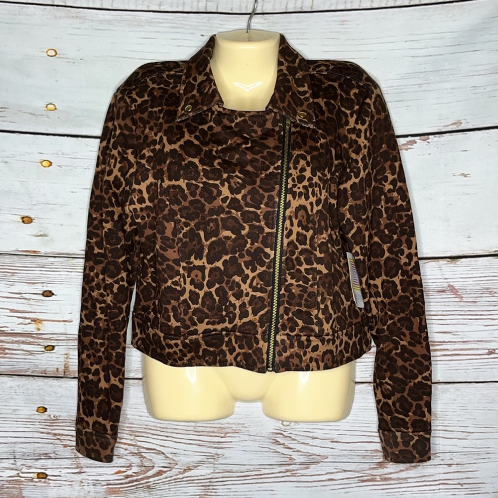 Lularoe Brown Leopard Print Jacket - image 3